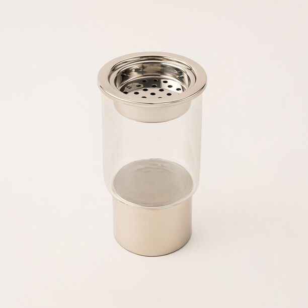 Oulfa collection silver metal & glass oud burner 11*18.5 cm image number 1