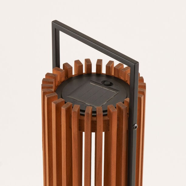 هومز فانوس شمسي خشبي بني 15.5*13.5*50 سم image number 1