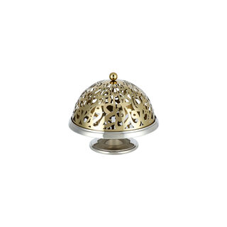 Caligraphy Dome Cake Stand With Base nickel Plated
