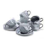 La Mesa Marble With Silver Coffee Set 12 Pieces  image number 1