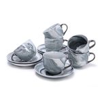 La Mesa Marble With Silver Coffee Set 12 Pieces image number 1