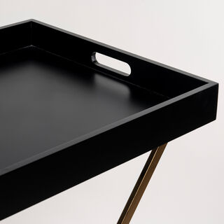 Butler Table Tray Top Gold With Black