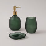 هومز طقم حمام زجاج 3 قطع، أخضر image number 0