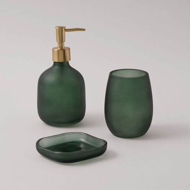 هومز طقم حمام زجاج 3 قطع، أخضر image number 0