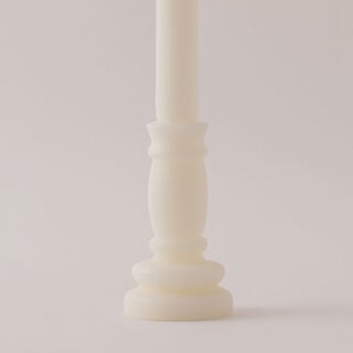 Homez soya wax tower candle, white white 30cm