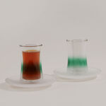 Dallaty 12pcs porcelain tea cup set, green image number 4