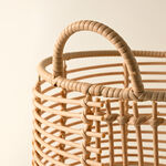 Homez rattan round basket M, beige 30*30*42cm image number 2