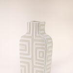 Homez off white ceramic vase 11*5*20 cm image number 2