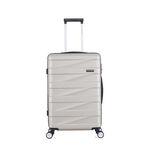 3 Piece Set Abs Trolley Case Horizontal Stripes Champagne image number 3