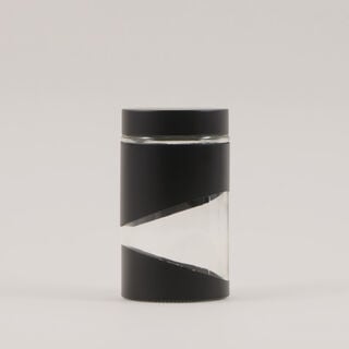 Alberto 4pcs glass canister set, black