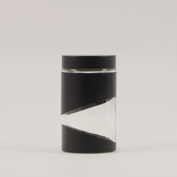 Alberto 4pcs glass canister set, black image number 3