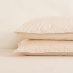 Boutique Blanche Pillow Cover Set 100% Cotton 200Tc Percale King Oatmeal 90*50 Cm image number 2