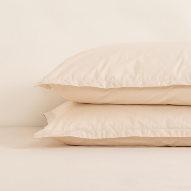 Boutique Blanche Pillow Cover Set 100% Cotton 200Tc Percale King Oatmeal 90*50 Cm image number 2