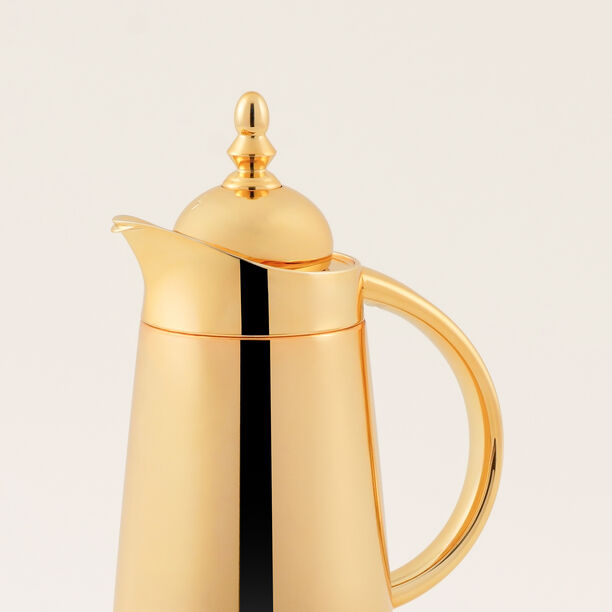 "دلتي طقم دلة ستيل قطعتين 1 لتر، ذهبي image number 3