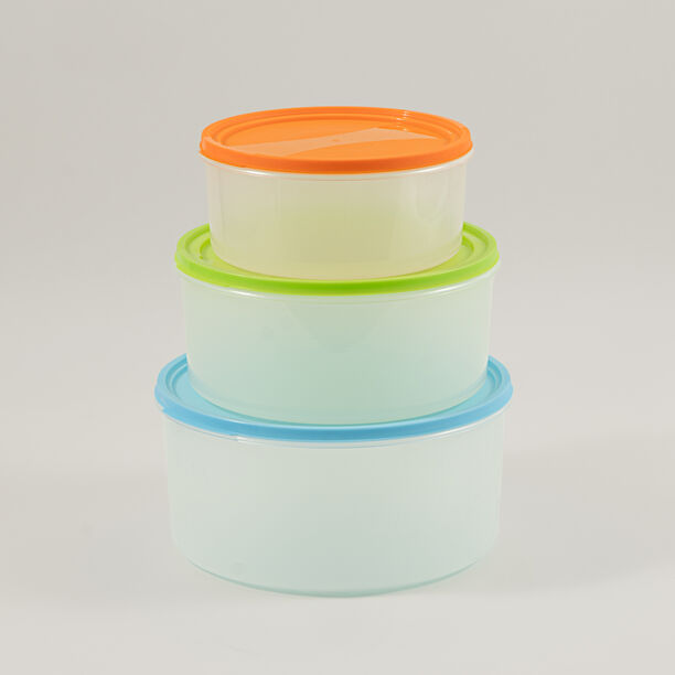 Pentola 7pcs plastic food storage container set with lids, multicolor image number 5