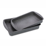 2PCS RECT NON STICK FORGED ALUMINUM ROASTER SE image number 0