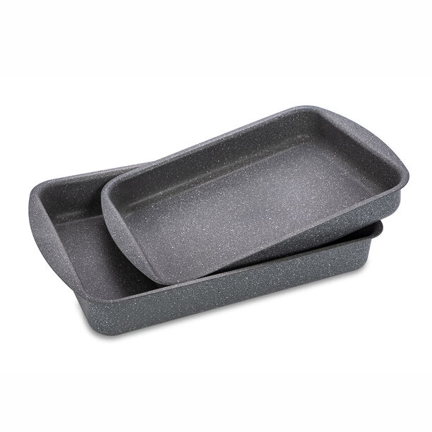 2PCS RECT NON STICK FORGED ALUMINUM ROASTER SE image number 0