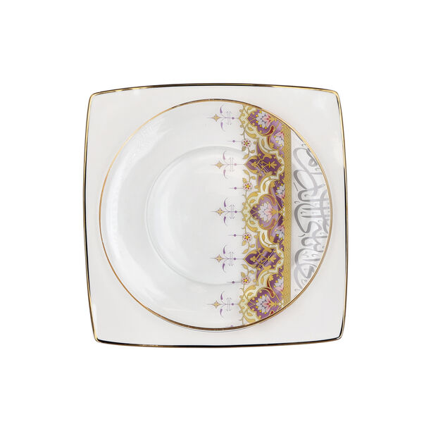2 PCS  SQUARE UNDER A PLATE SET MALAKIT image number 2
