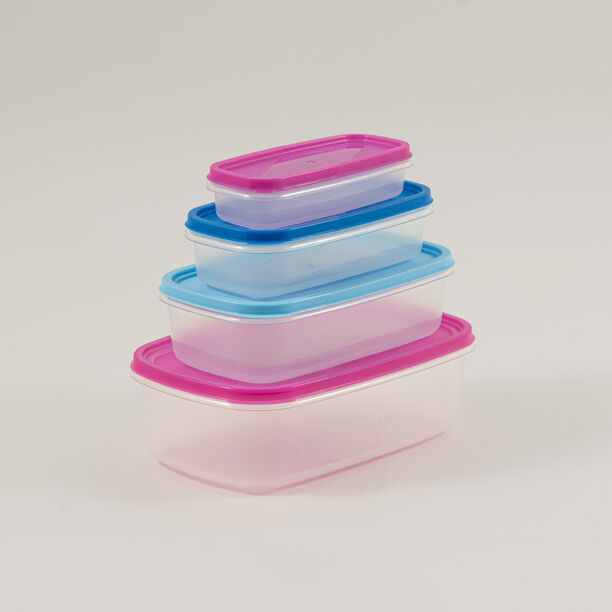 Pentola 7pcs plastic rectangular food container set with lids image number 5