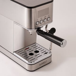 أوبال ماكينة قهوة إسبريسو ستانلس ستيل، فضي 1.7لتر