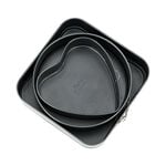 Vanilla Nonstick 3 Pieces Baking Pans Heart + Round + Square image number 2