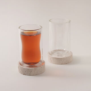 Dallaty 6pcs tea cups set travertine collection