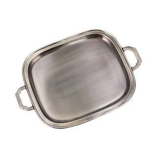 Rectanular Tray Steel Ancient Silver