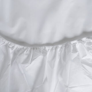 Cottage 200tc percale king fitted sheet, white 180*200cm