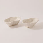 Homez Ceramic Decor Plate Flower Design, White 23.9*16.2*6.5Cm image number 0