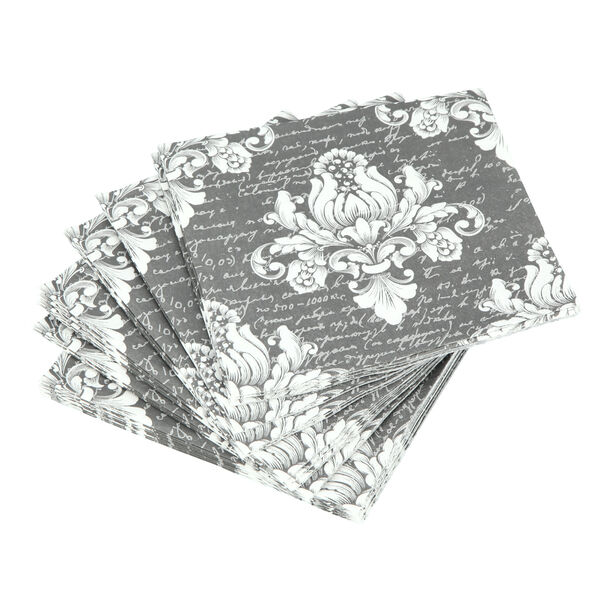 Ambiente Serving Paper Napkins  Barok Design Grey Color image number 0