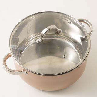 Alberto 7pcs stainless steel cookware set, gold