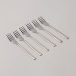 بنتولا طقم شوك حلويات ستانلس ستيل بلمعة مرآة 6 قطع 2.5 ملم image number 0