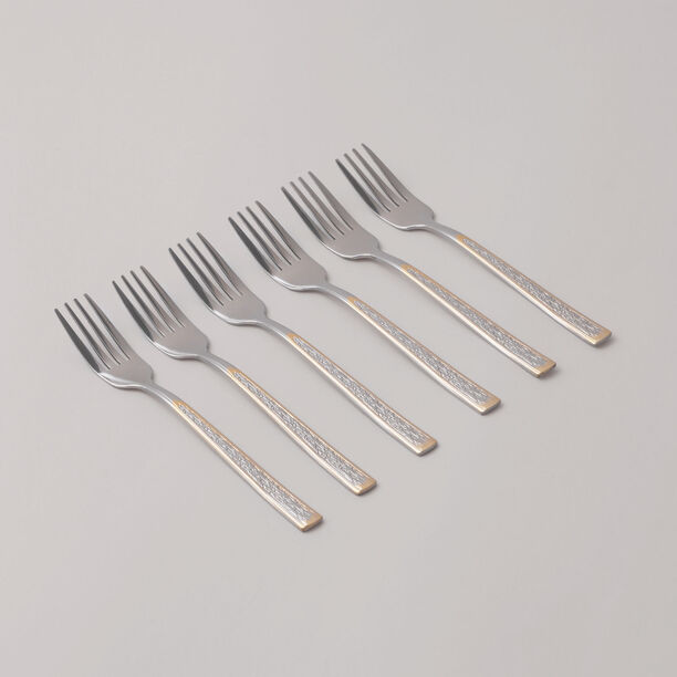 بنتولا طقم شوك حلويات ستانلس ستيل بلمعة مرآة 6 قطع 2.5 ملم image number 0