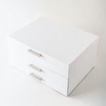 Homez 3 layer wooden jewelry box 36.5*27.5*19.5cm, white image number 1