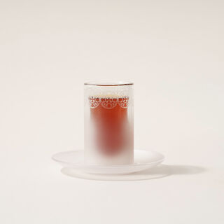 Dallaty tea set 12 pcs white frosted glass