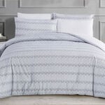 Cottage 6 Pcs Microfiber King Comforter Set, Grey, 230*250Cm image number 1