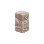 Marble Square Candle 8*8*15 cm Milky Brown image number 1