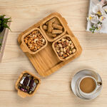 Bamboo Plate Set 4 Pieces With Base Tray image number 0
