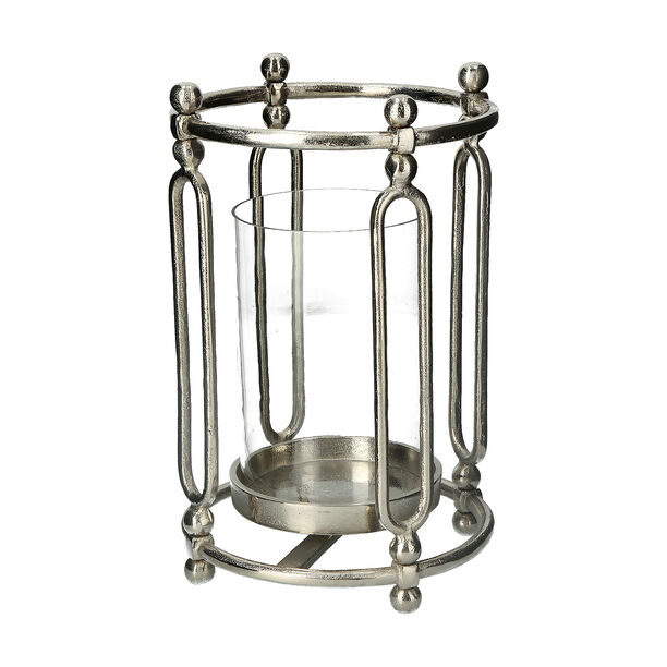 CANDLE HOLDER SILVER 23x36CM image number 0