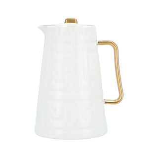 Kov Porcelain Vacuum Flask 1L White