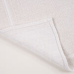 Boutique Blanche White Loop Jacquard 100% Cotton Bathmat, 60*90Cm image number 4