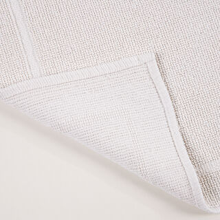 Boutique Blanche White Loop Jacquard 100% Cotton Bathmat, 60*90Cm