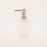 Homez Clear and Brushed Bronze High Clear Polyresin Lotion Dispenser, 7.5*7.5*17.2 Cm image number 0