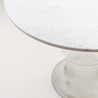 Homez marble center table 77*59cm, white