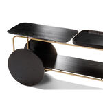 هومز لورنزو عربة تقديم، أسود مع ذهبي 170*80*50 سم image number 4