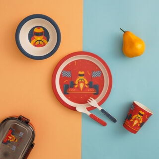 Kids 5 Pcs dinner sets, Race design