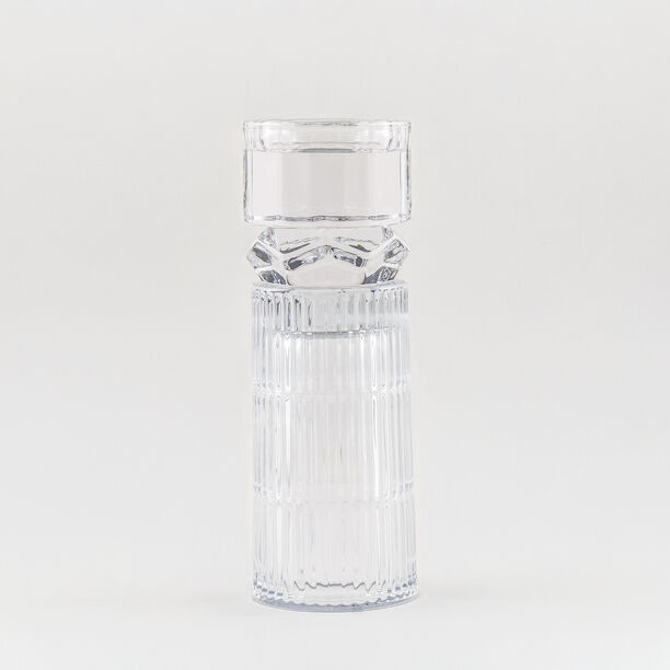 Homez candle holder glass clear 8.9*8.9*27.4 cm image number 0