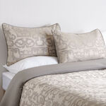 Cottage 3pcs damask grey super king comforter set 250*260cm image number 0