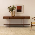 Homez da vinci console, walnut 150*50*75 cm image number 4