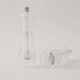 Alberto 2pcs acrylic salt and pepper mill set, clear 5.1*5.1*16.7